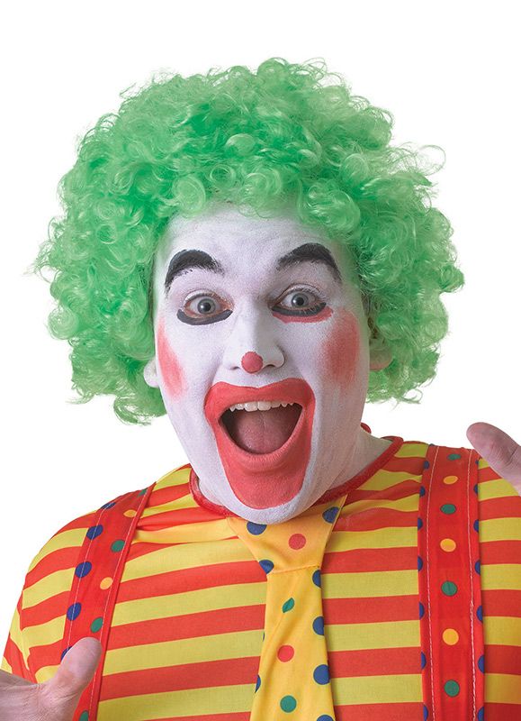 Green Clown Afro Pop Wig