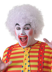 White Clown Afro Pop Wig